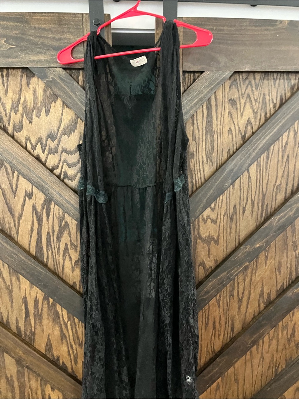 Free Kisses Black Lace Long Vest
